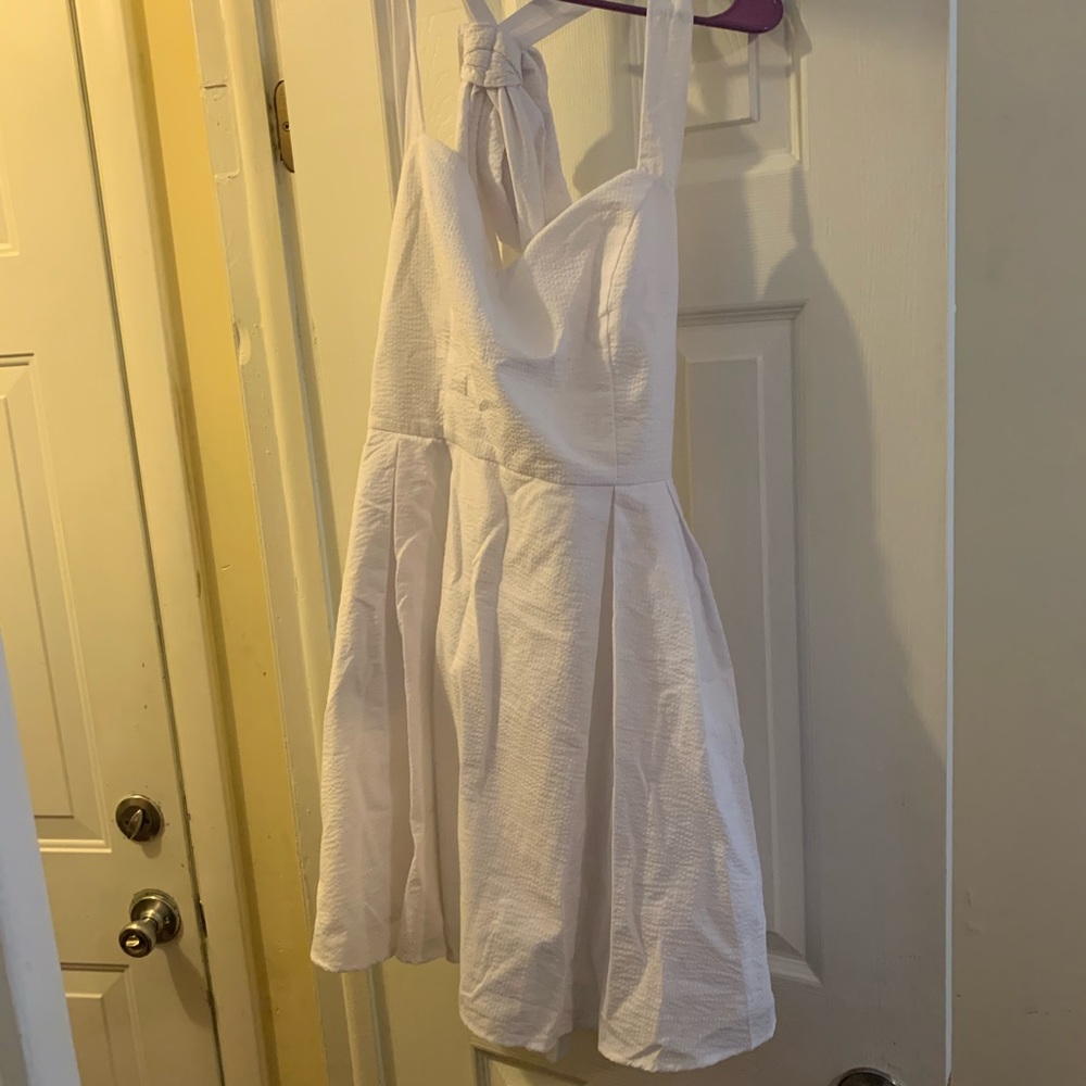 Lauren James seersucker bow dress